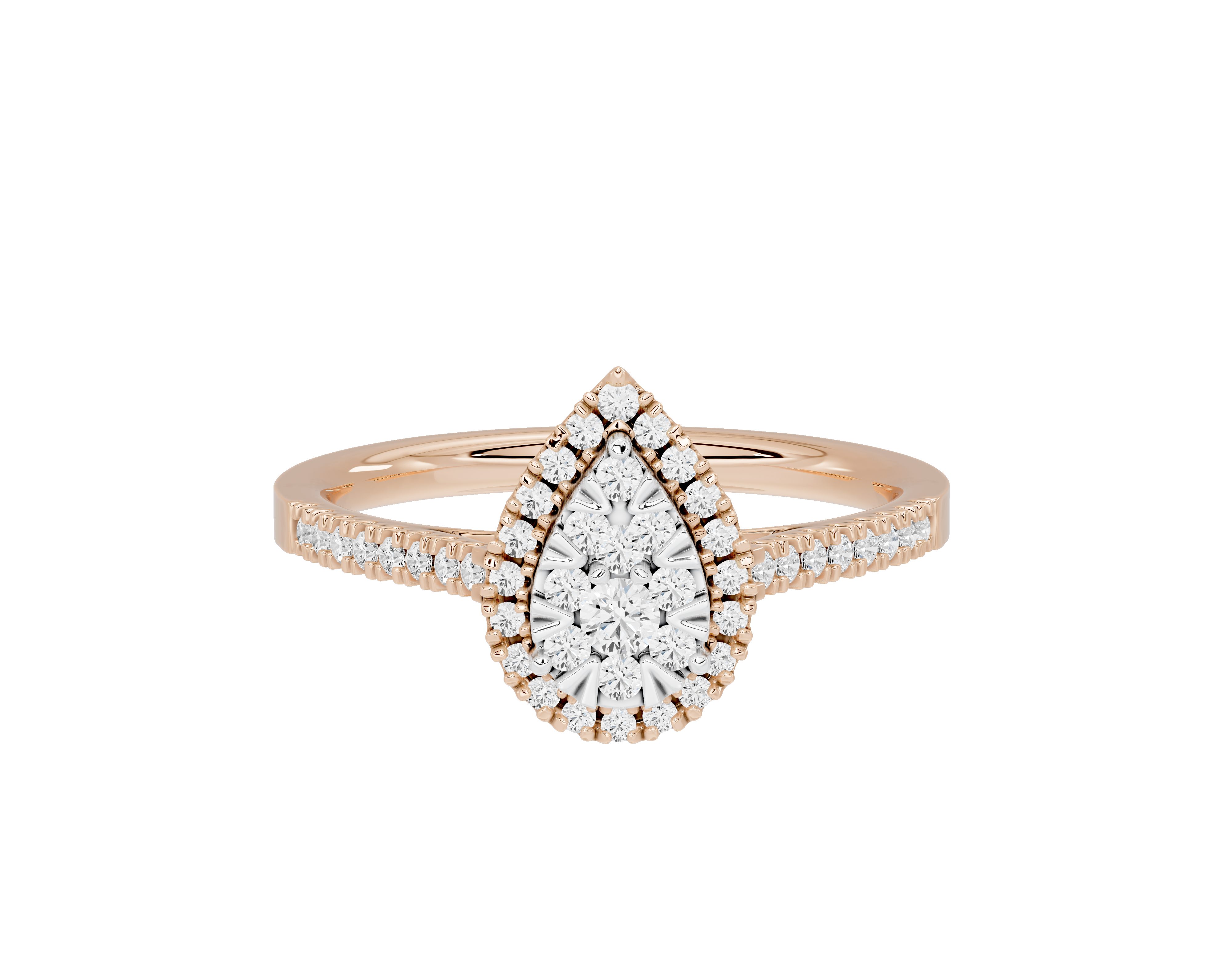 Pear Crownlight illusia Ring