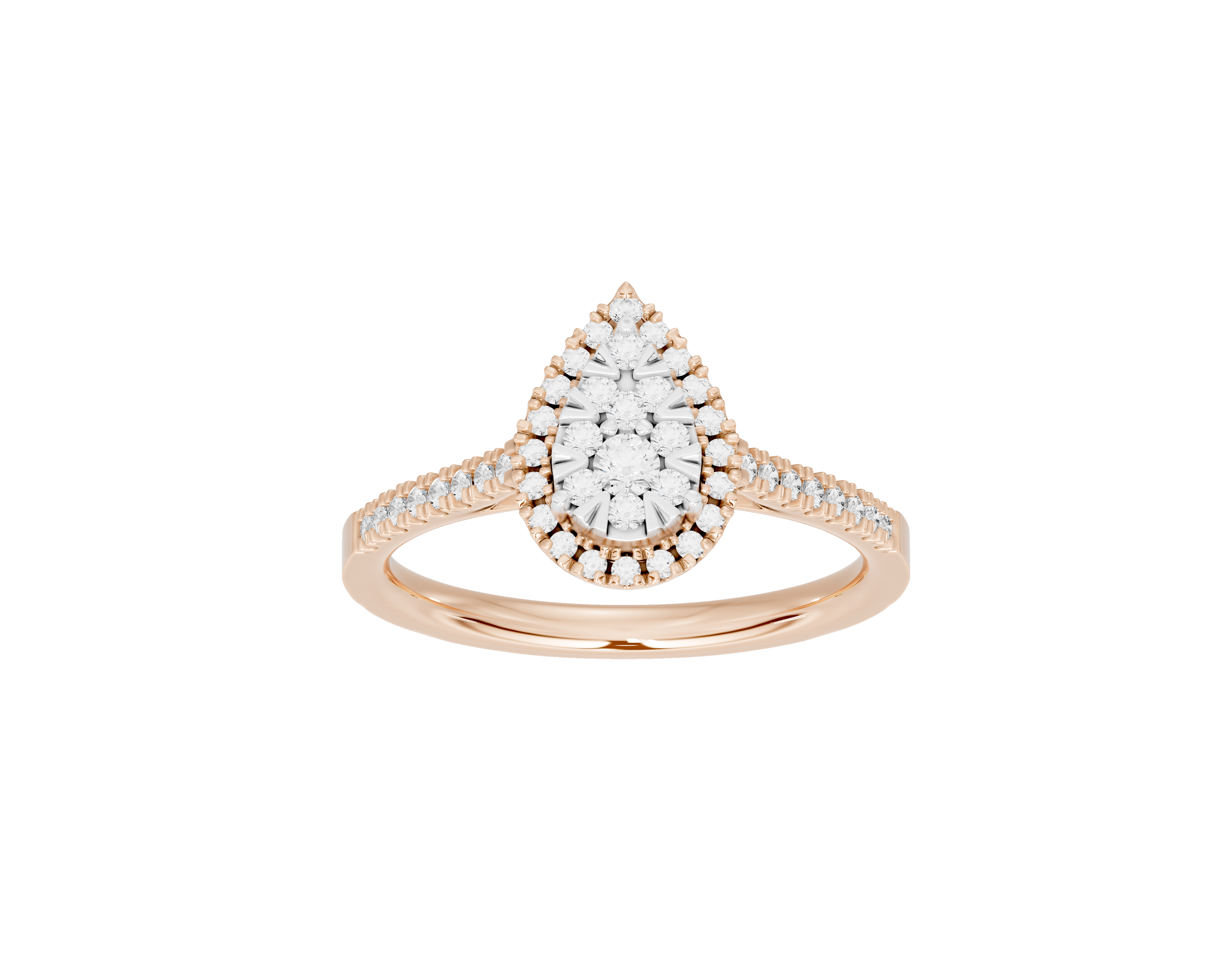 Pear Crownlight illusia Ring