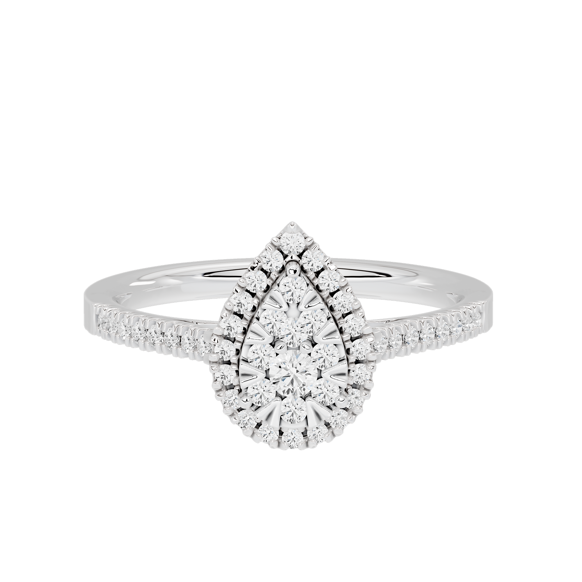 Pear Crownlight 0.419 Carat Lab Grown Diamond Ring