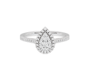Pear Crownlight illusia - Lab Diamond Ring