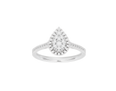 Pear Crownlight illusia - Lab Diamond Ring