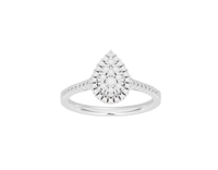 Pear Crownlight illusia - Lab Diamond Ring