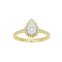 Pear Crownlight 0.419 Carat Lab Grown Diamond Ring