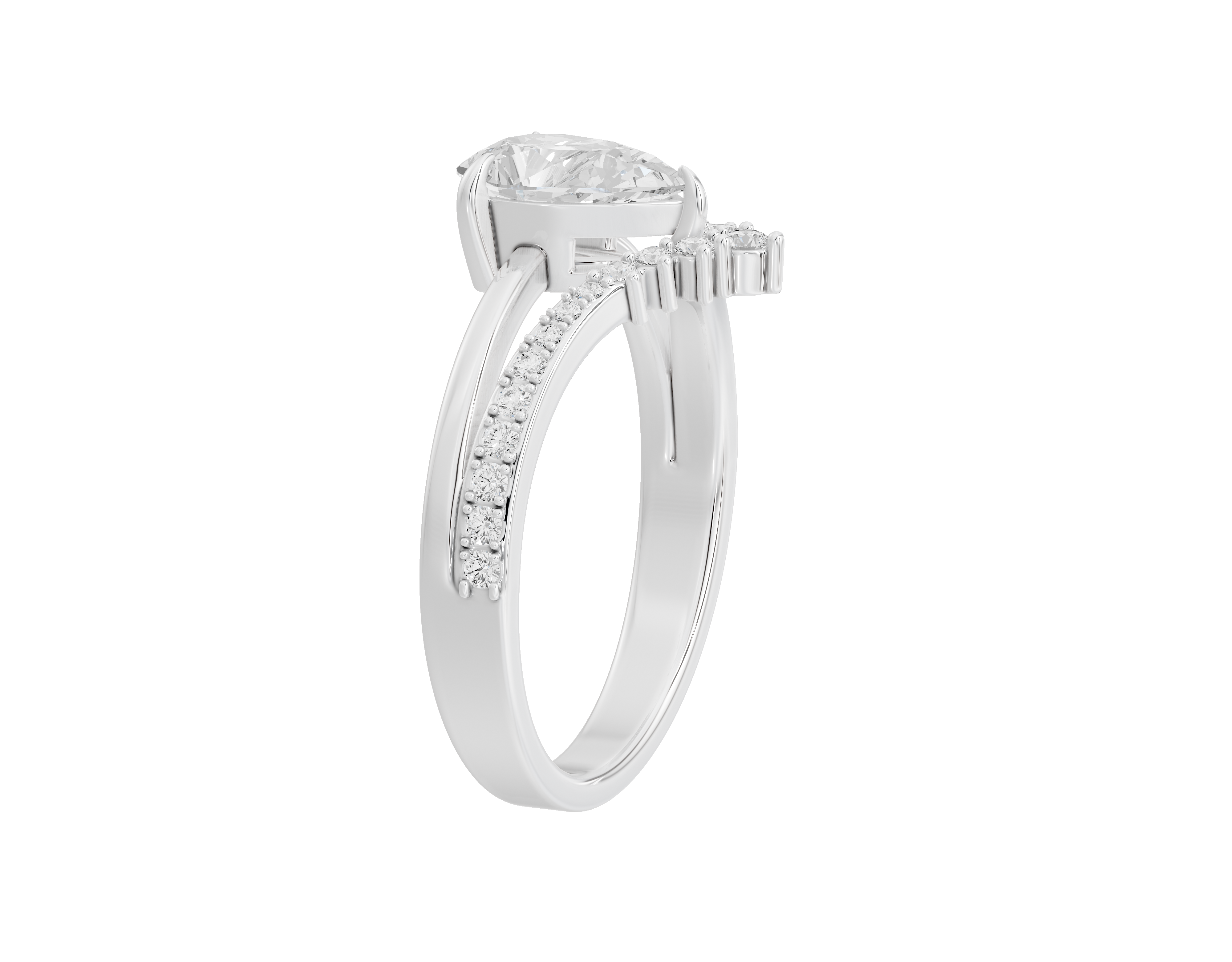 Teardrop Flex - Lab Diamond Ring