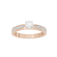 Point Made studded singula  0.682 Carat Lab Grown Diamond Ring