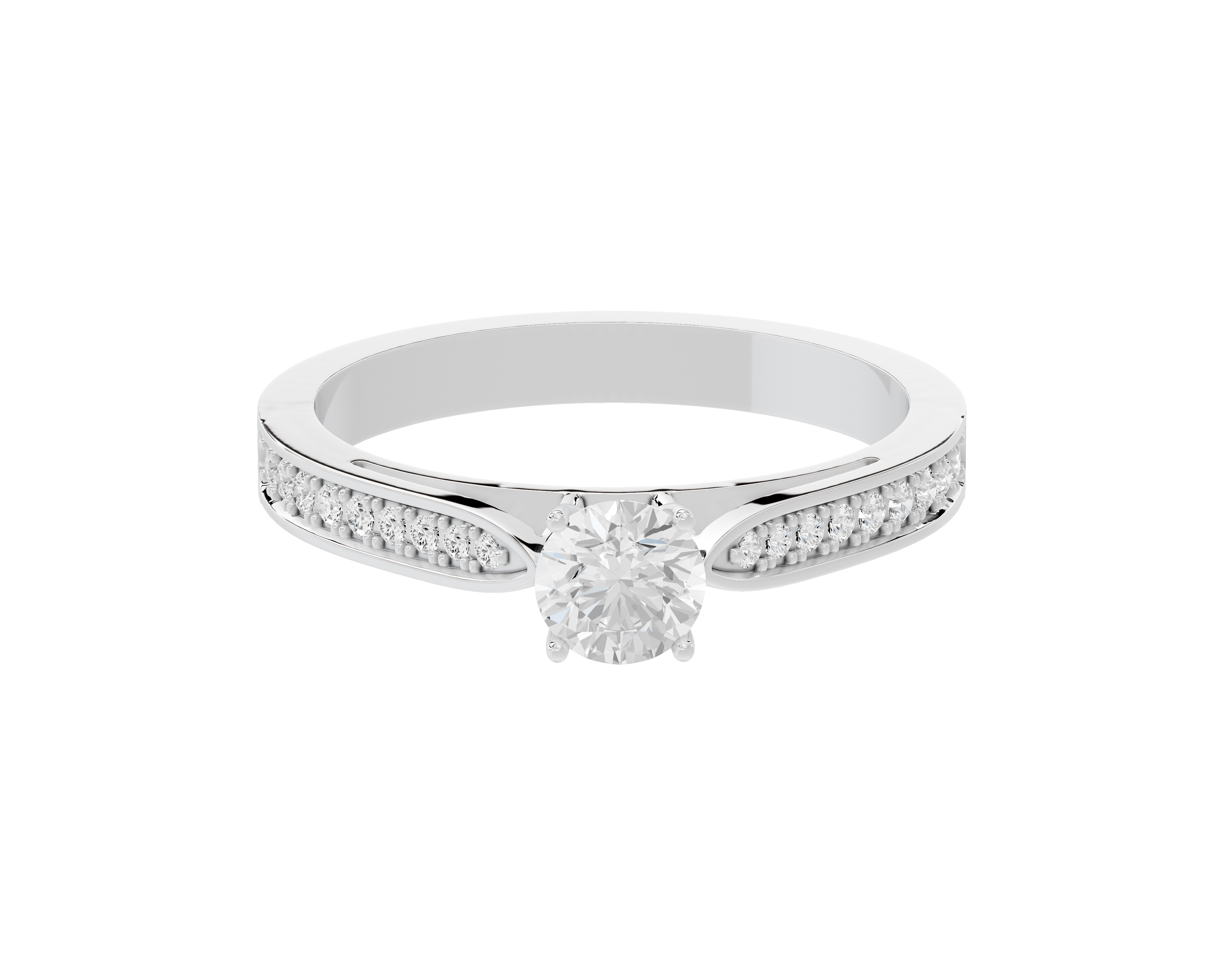 Point Made Studded Singula - Lab Diamond Ring
