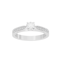 Point Made studded singula  0.682 Carat Lab Grown Diamond Ring