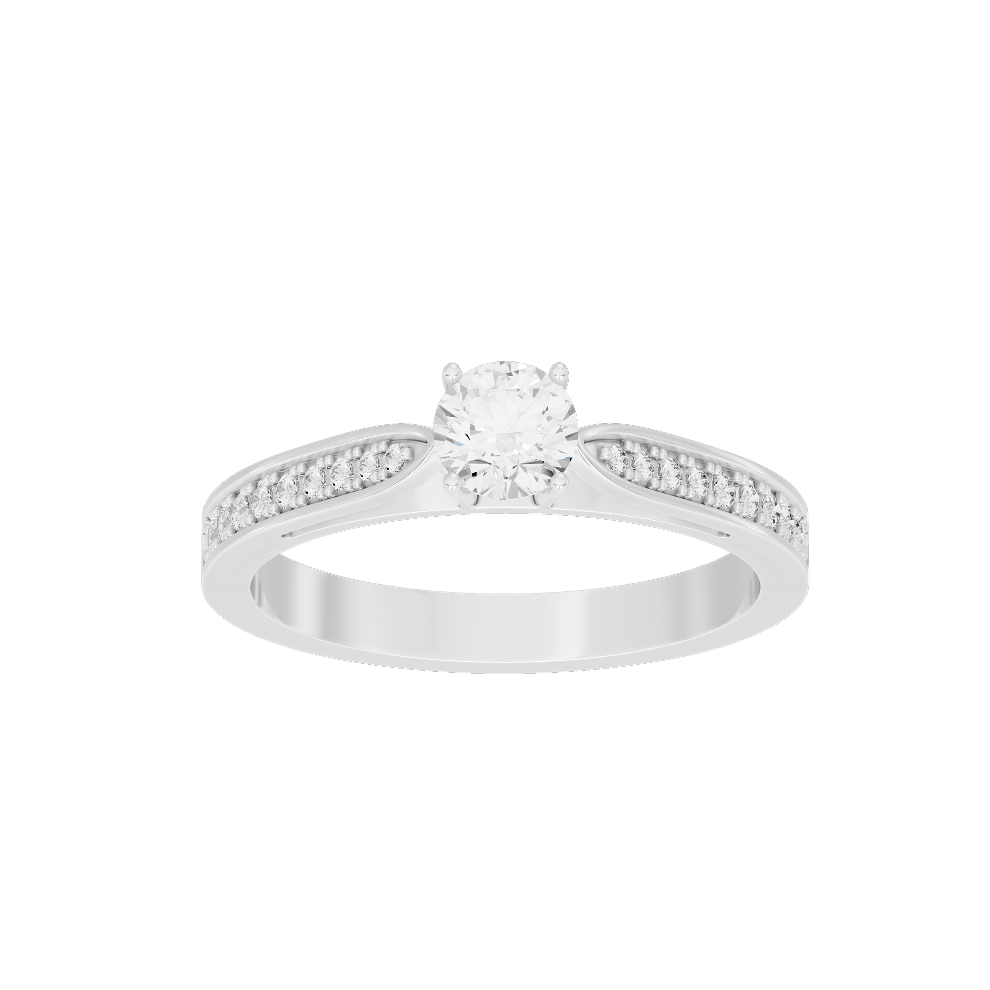 Point Made studded singula  0.682 Carat Lab Grown Diamond Ring