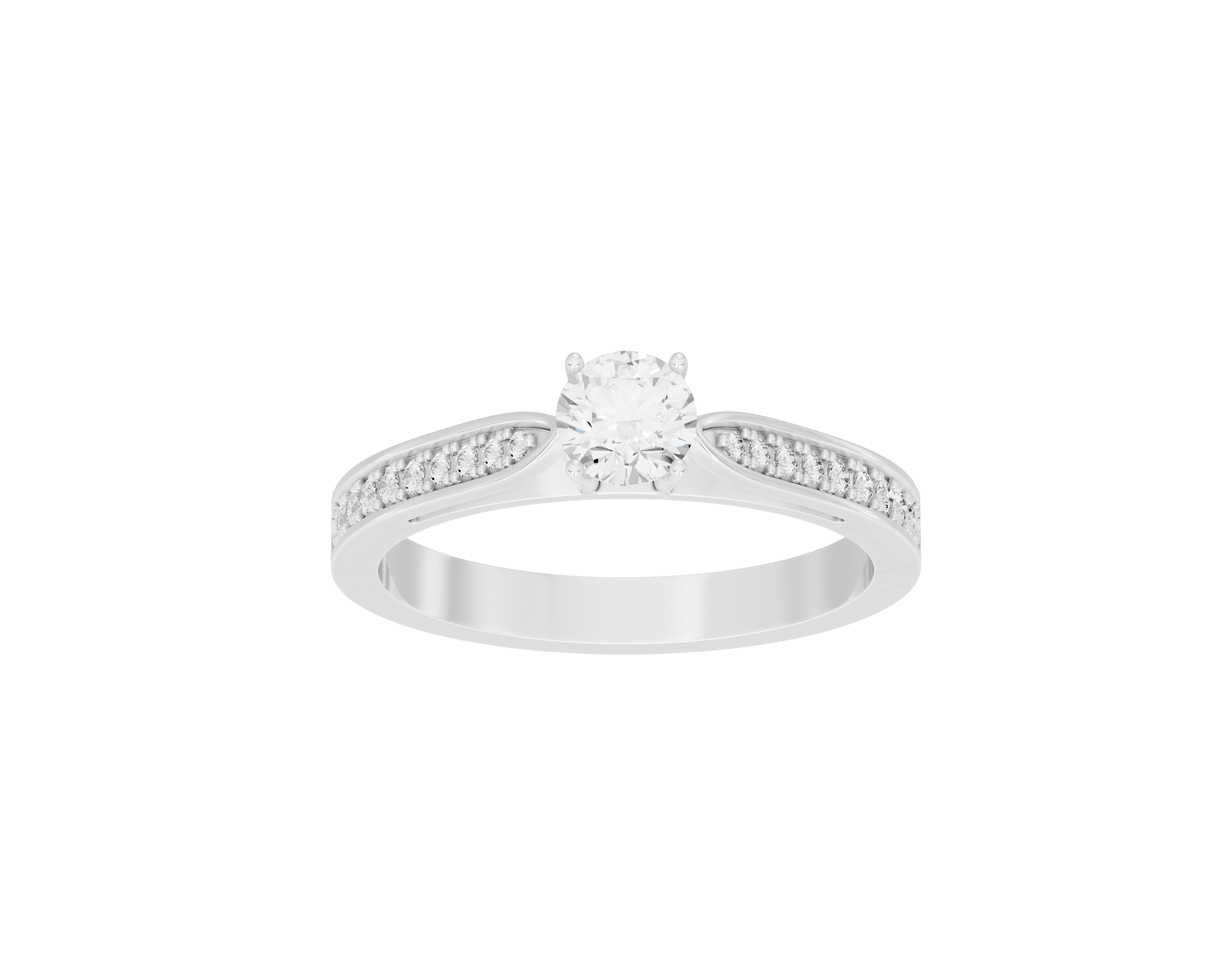 Point Made Studded Singula - Lab Diamond Ring