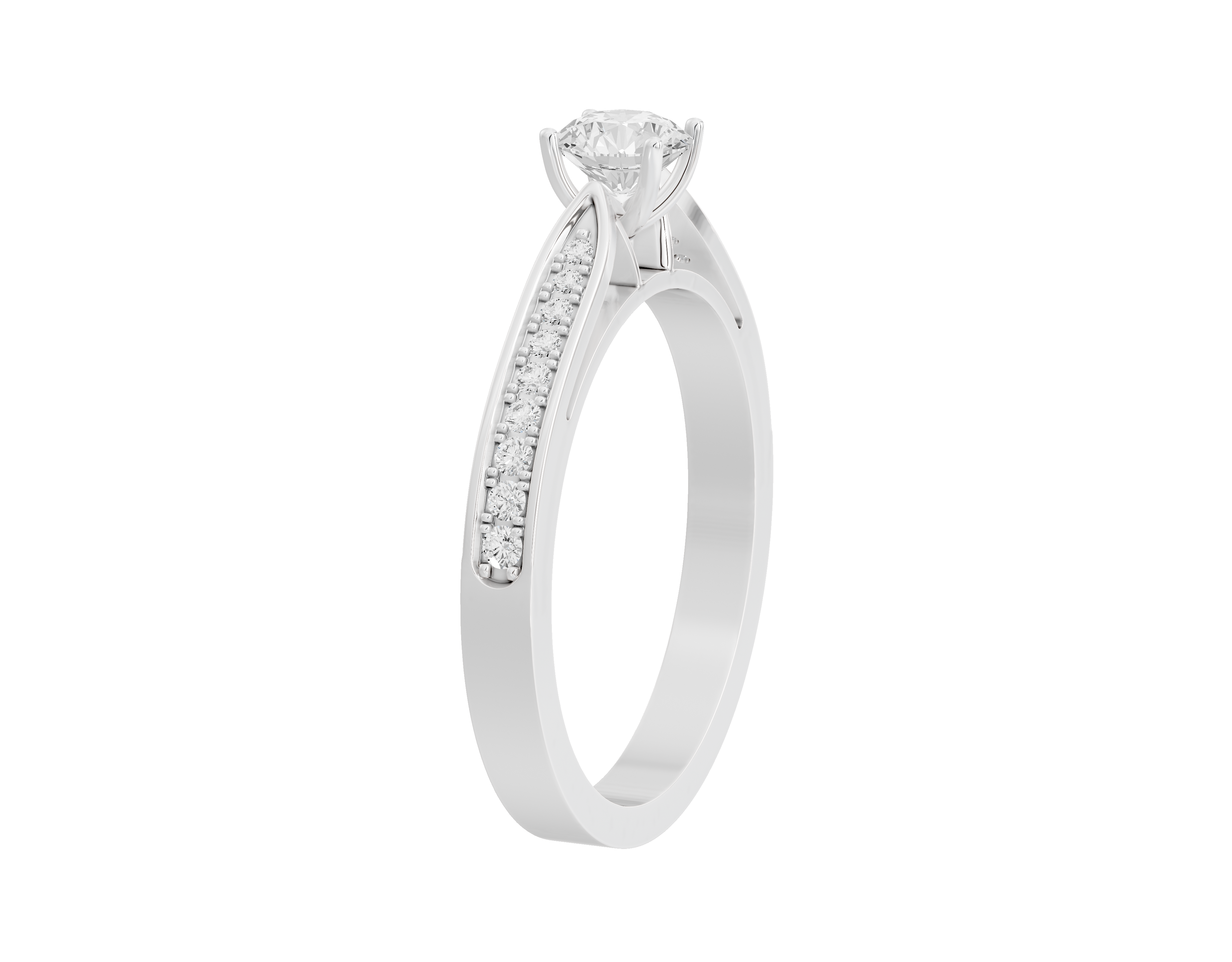 Point Made Studded Singula - Lab Diamond Ring