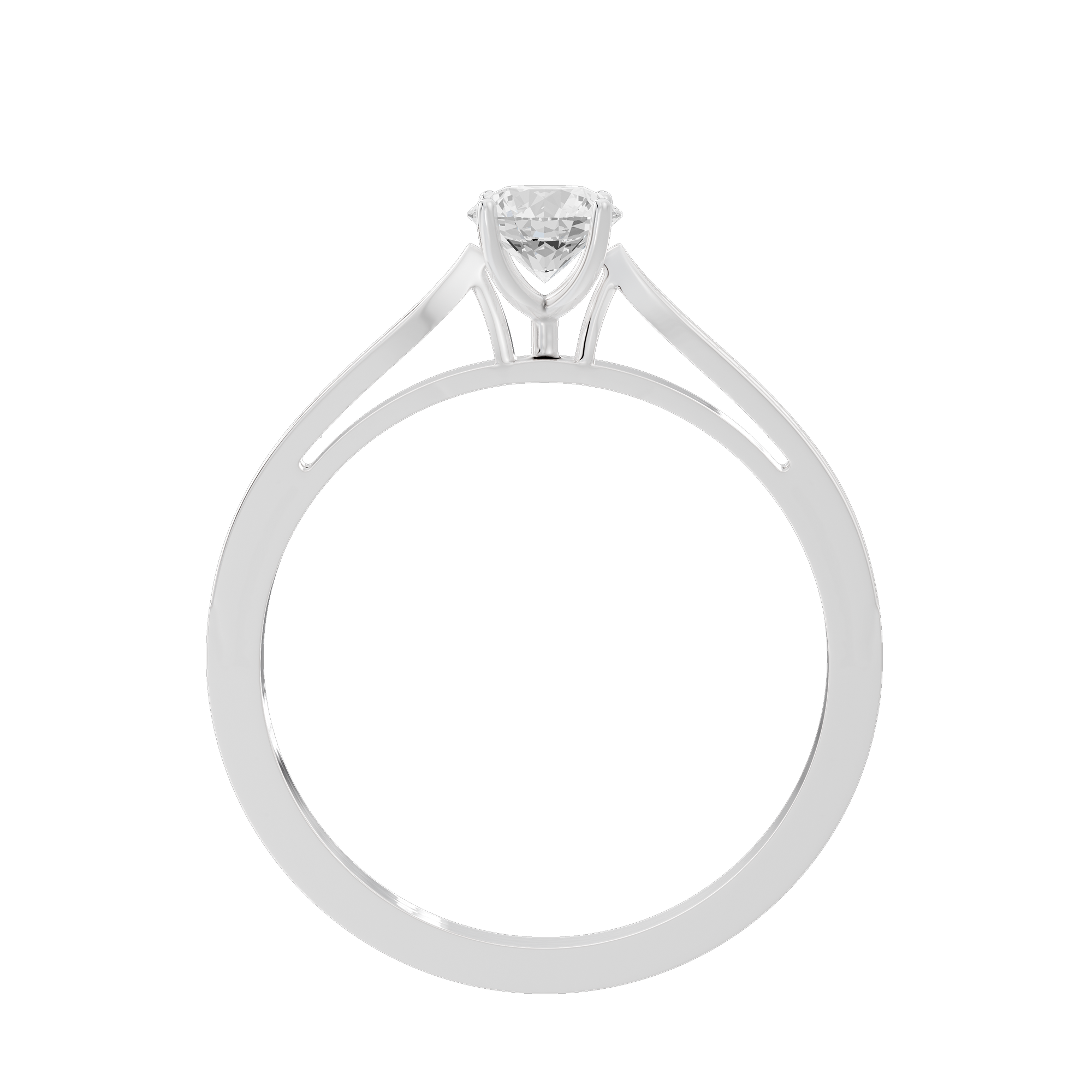 Point Made studded singula  0.682 Carat Lab Grown Diamond Ring