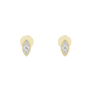 Lattice Marquise Studs  - Lab Diamond Earrings