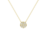 Shield Gold -Lab Diamond Pendant