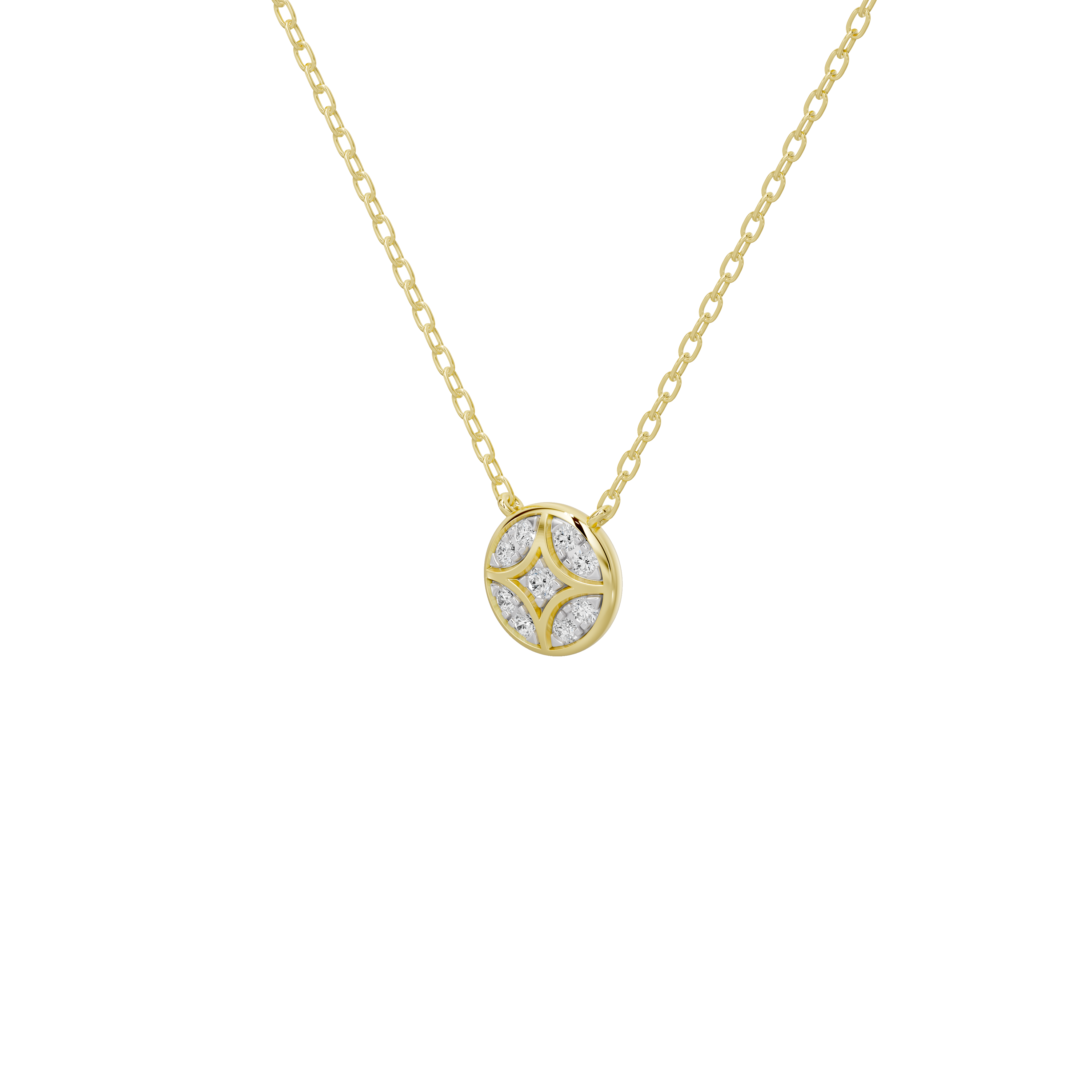 Shield Gold -Lab Diamond Pendant