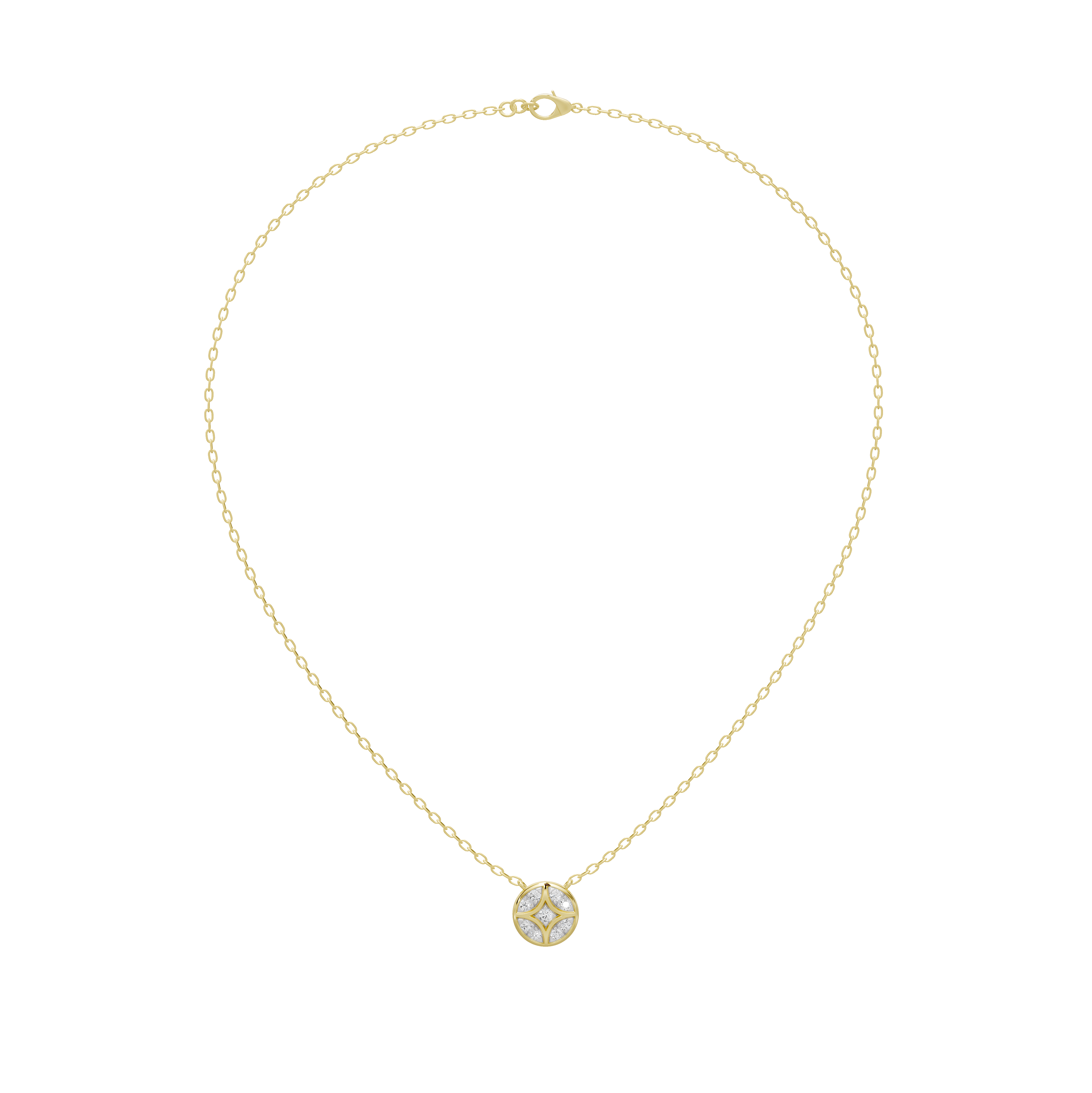 Shield Gold -Lab Diamond Pendant
