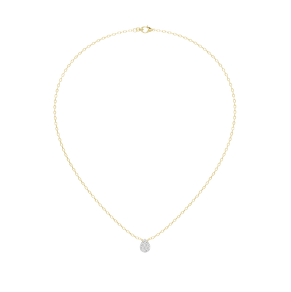 Yellow gold vermeil chain with small round diamond pendant