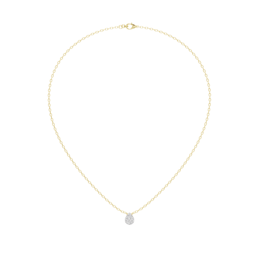 Yellow gold vermeil chain with small round diamond pendant
