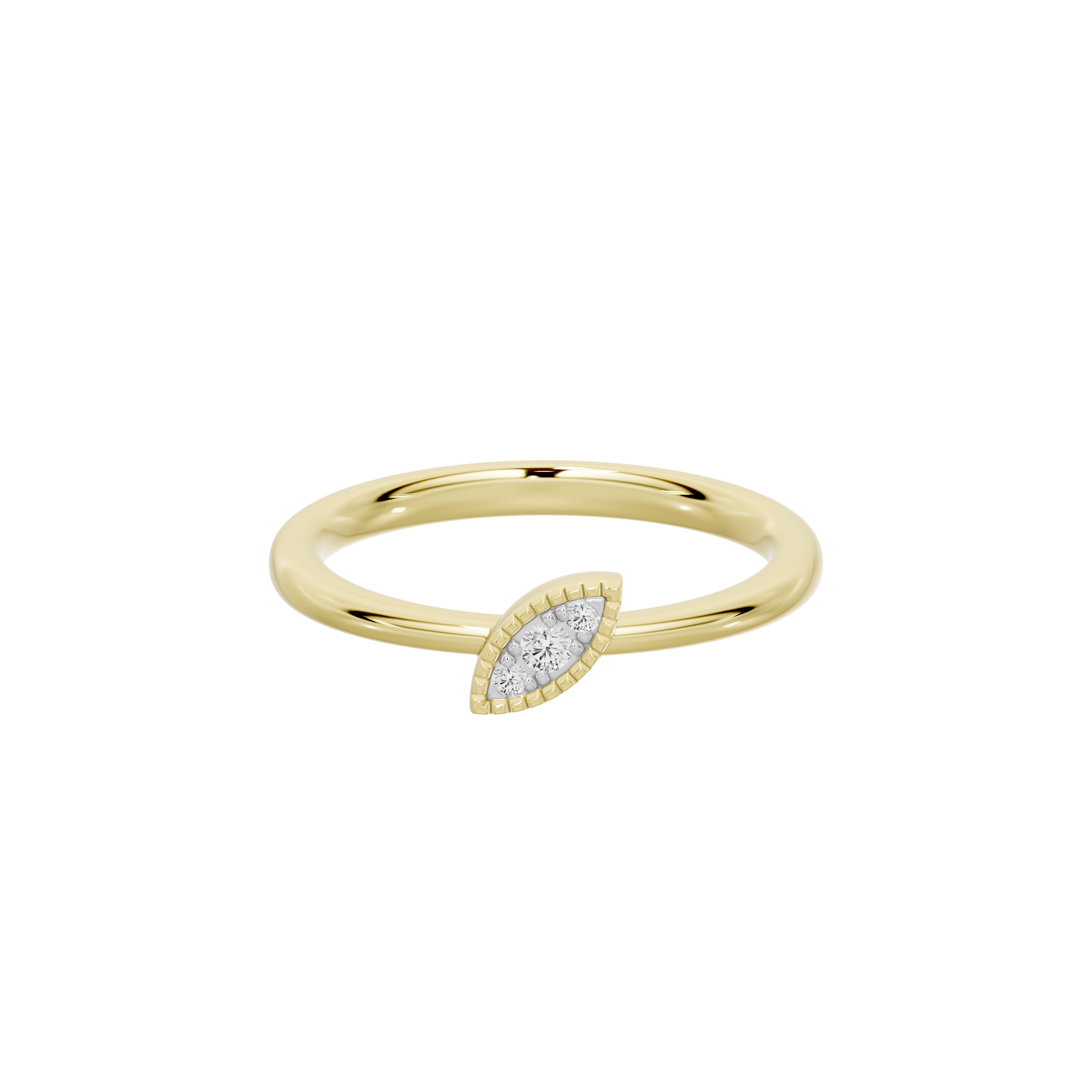 Lattice Marquise - Lab Diamond Ring