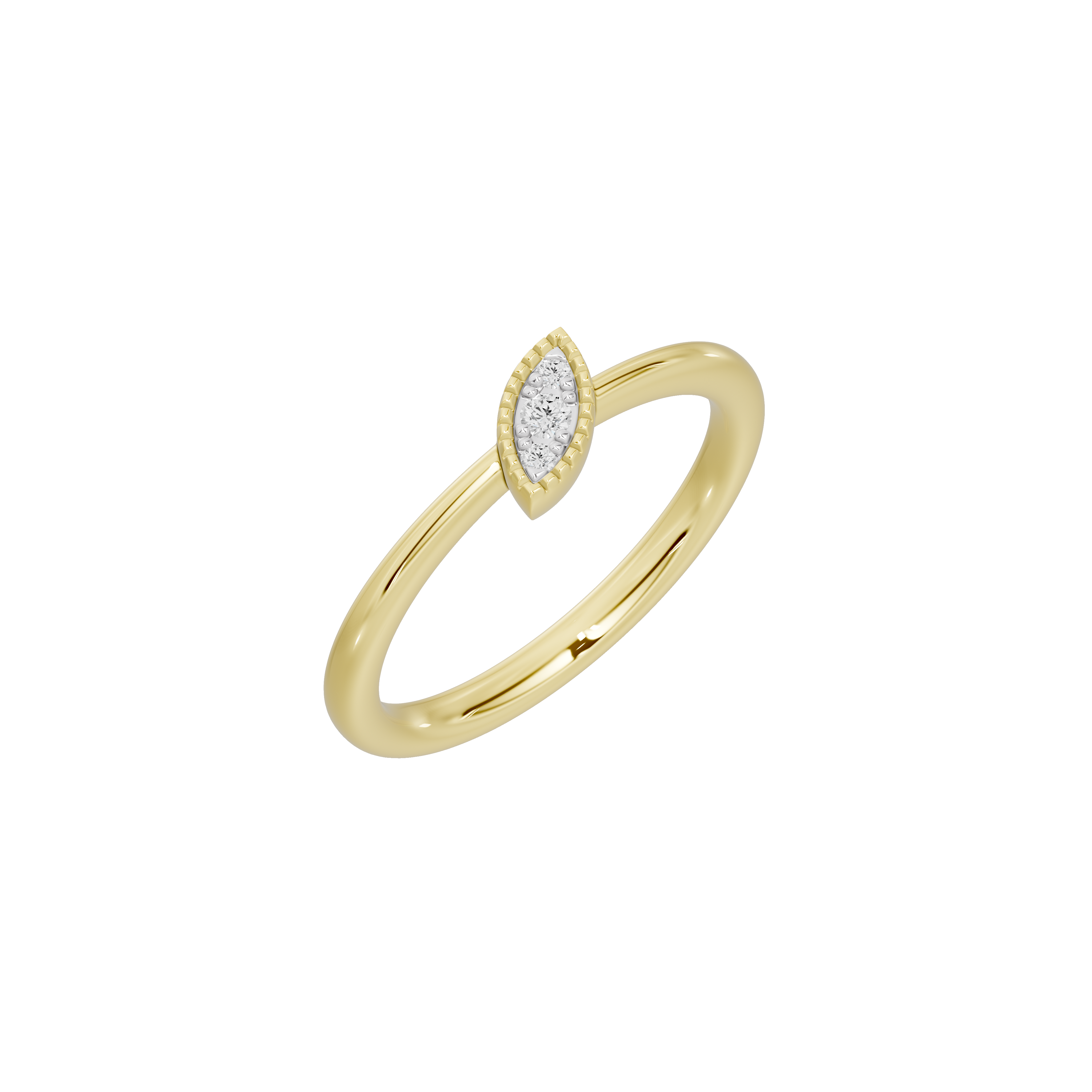 Lattice Marquise - Lab Diamond Ring