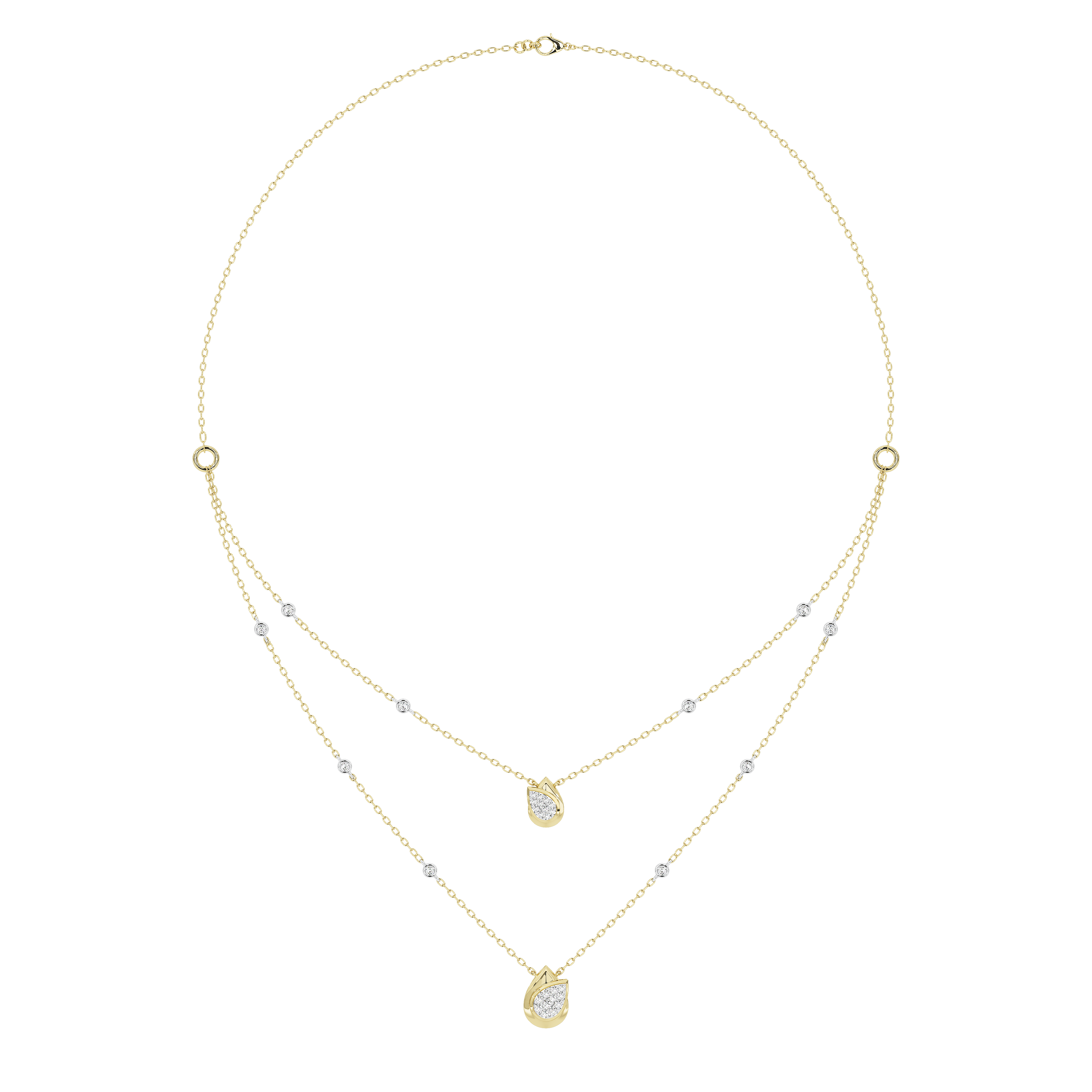 DualOrbit - Lab Diamond Necklace
