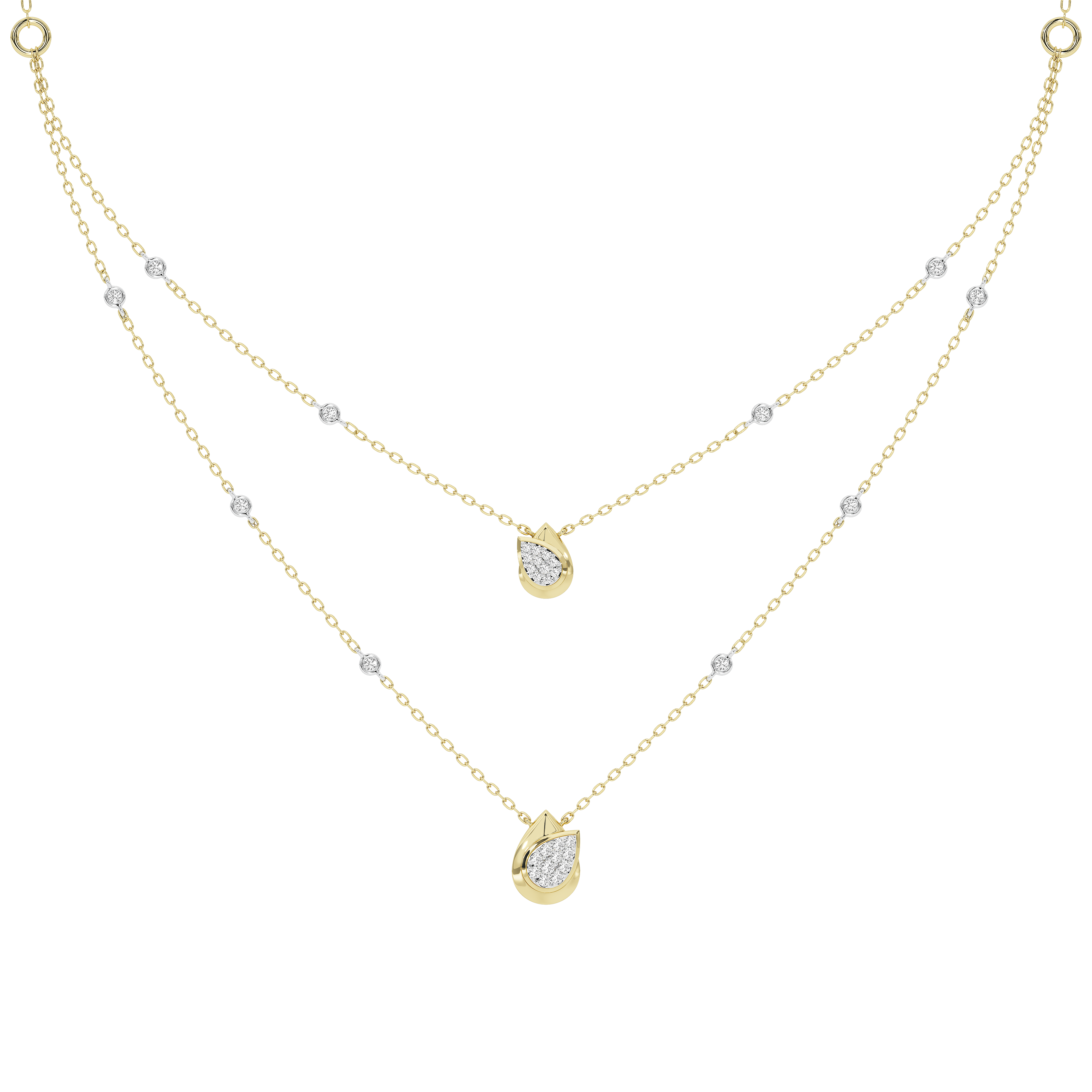 DualOrbit - Lab Diamond Necklace