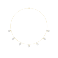 LeafLuxe Charm - Lab Diamondv Necklace