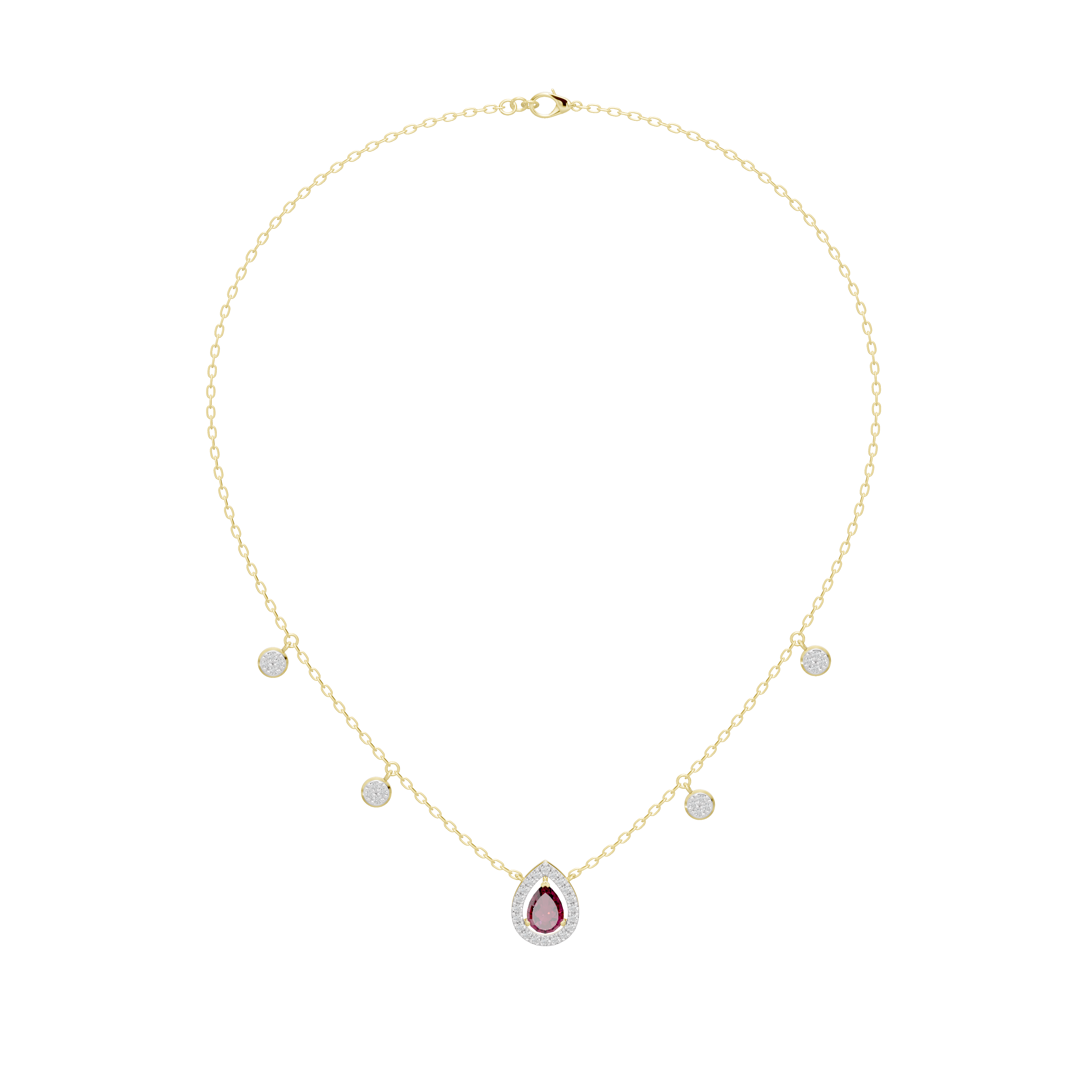 RubyDew Layered - Lab Diamond Necklace