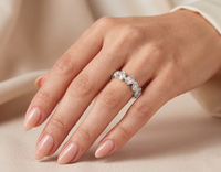 Minimal bezel lab diamond band ring