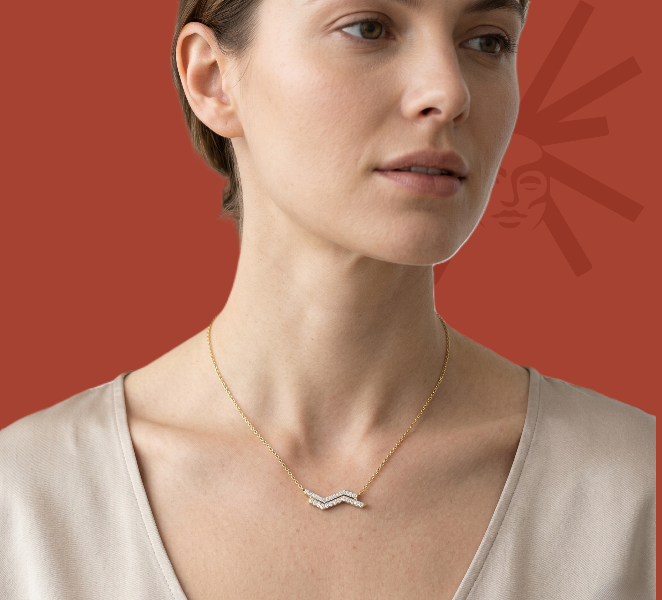 Whisper Curve - Lab Diamond Necklace