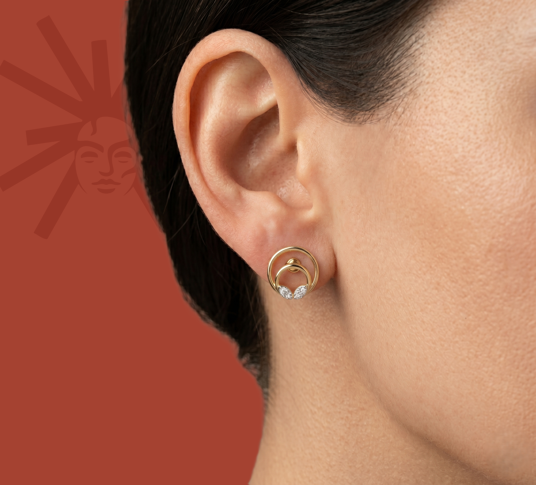 Halo Bend - Lab Diamond Earrings