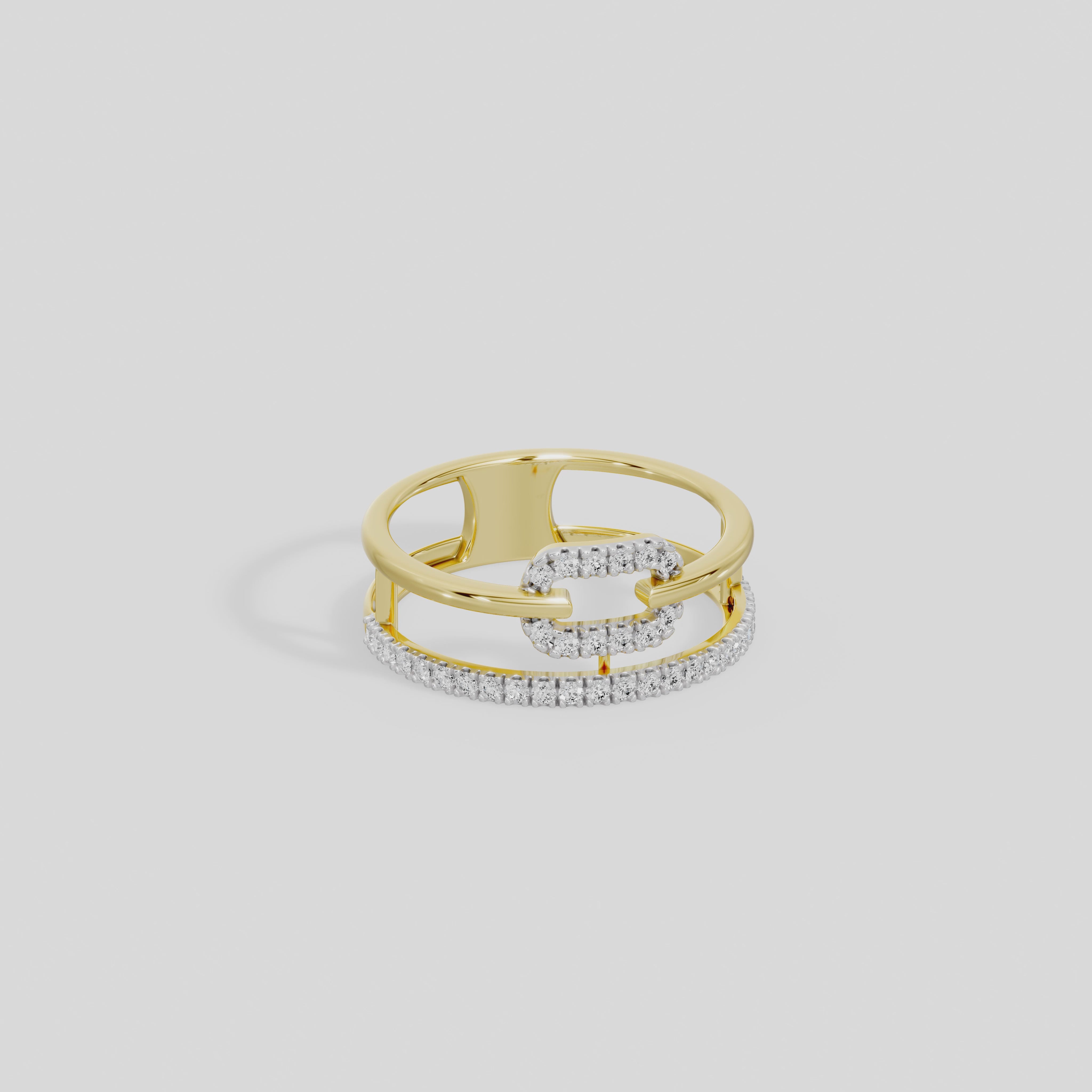 Halo Channel - Lab Diamond Ring