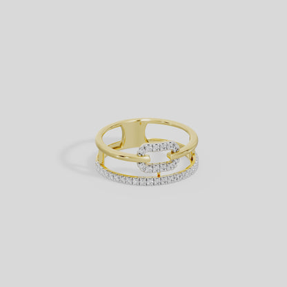 Halo Channel - Lab Diamond Ring