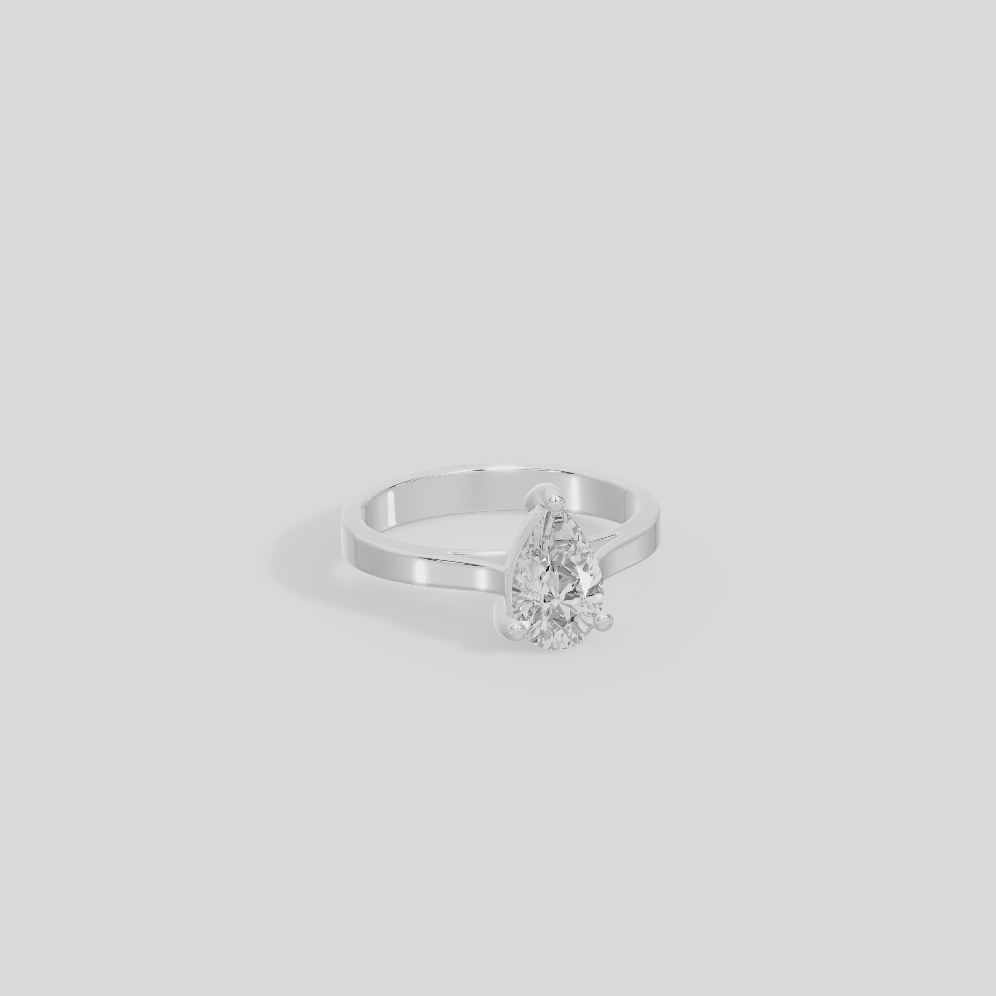Pear Singula - Lab Diamond Ring