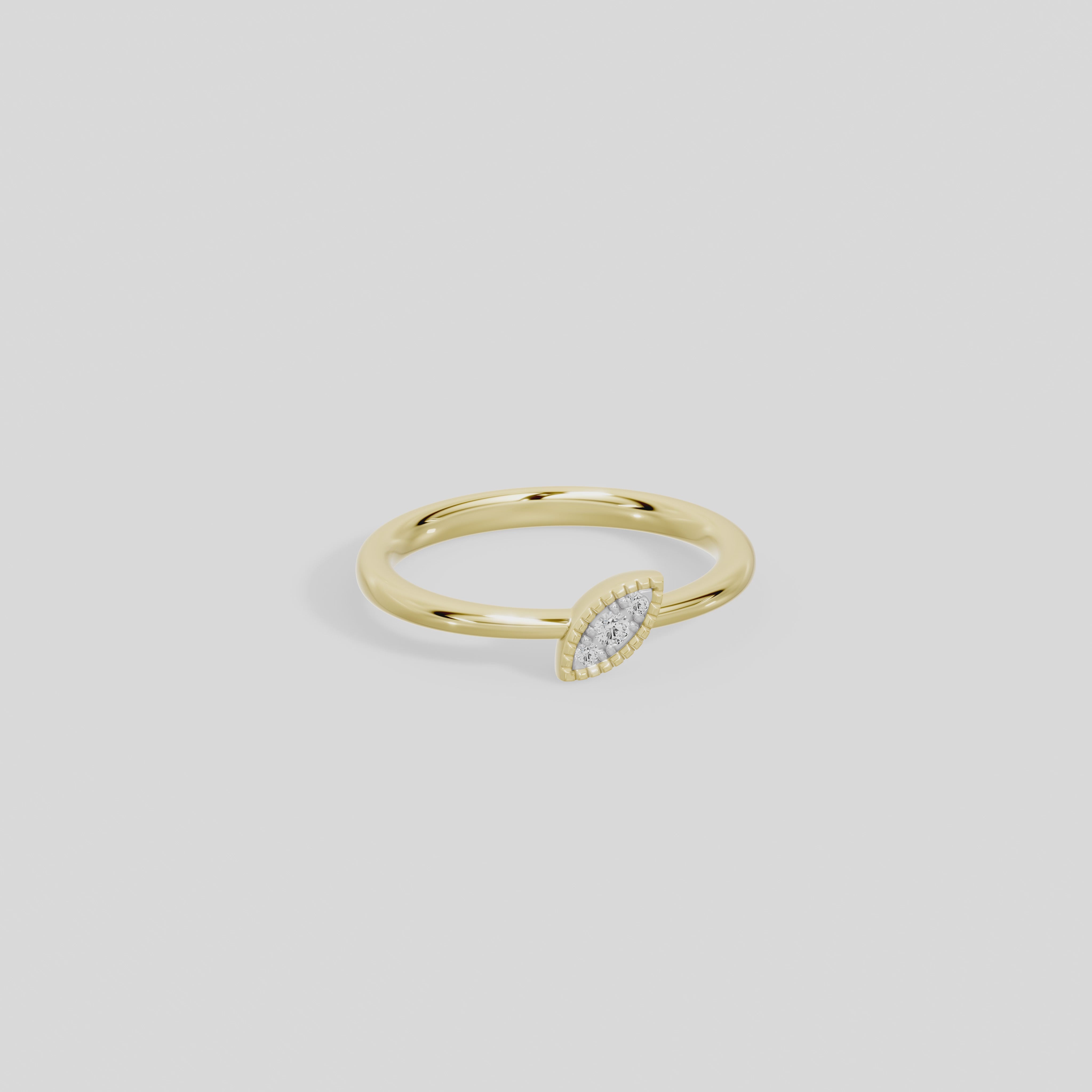Lattice Marquise - Lab Diamond Ring