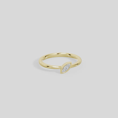 Lattice Marquise - Lab Diamond Ring