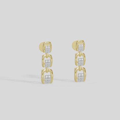 Linked Verve Earrings - Lab Diamond Earrings
