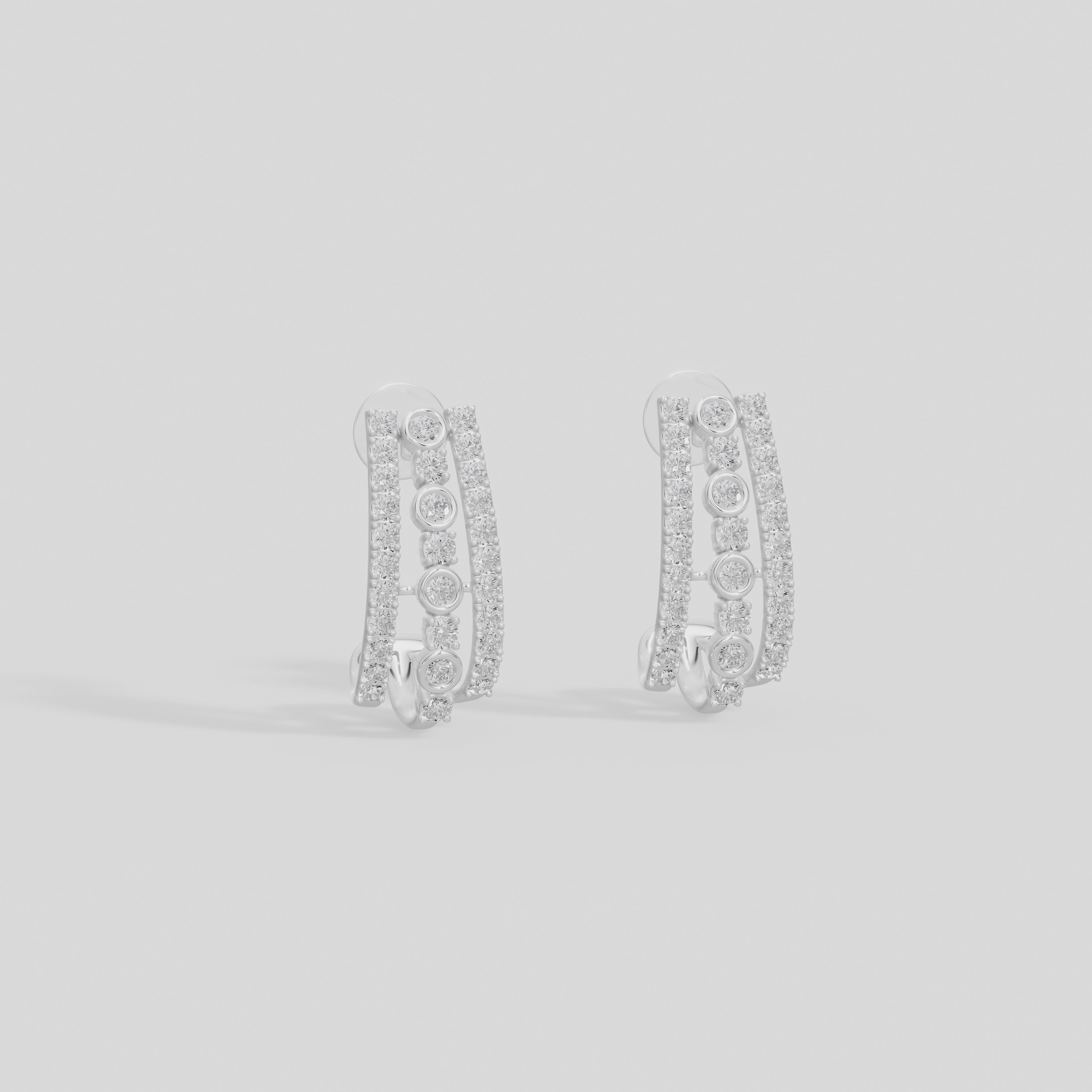 Novi Curved Lab Diamond Earrings