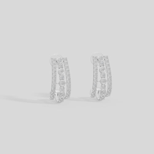 Novi Curved Lab Diamond Earrings