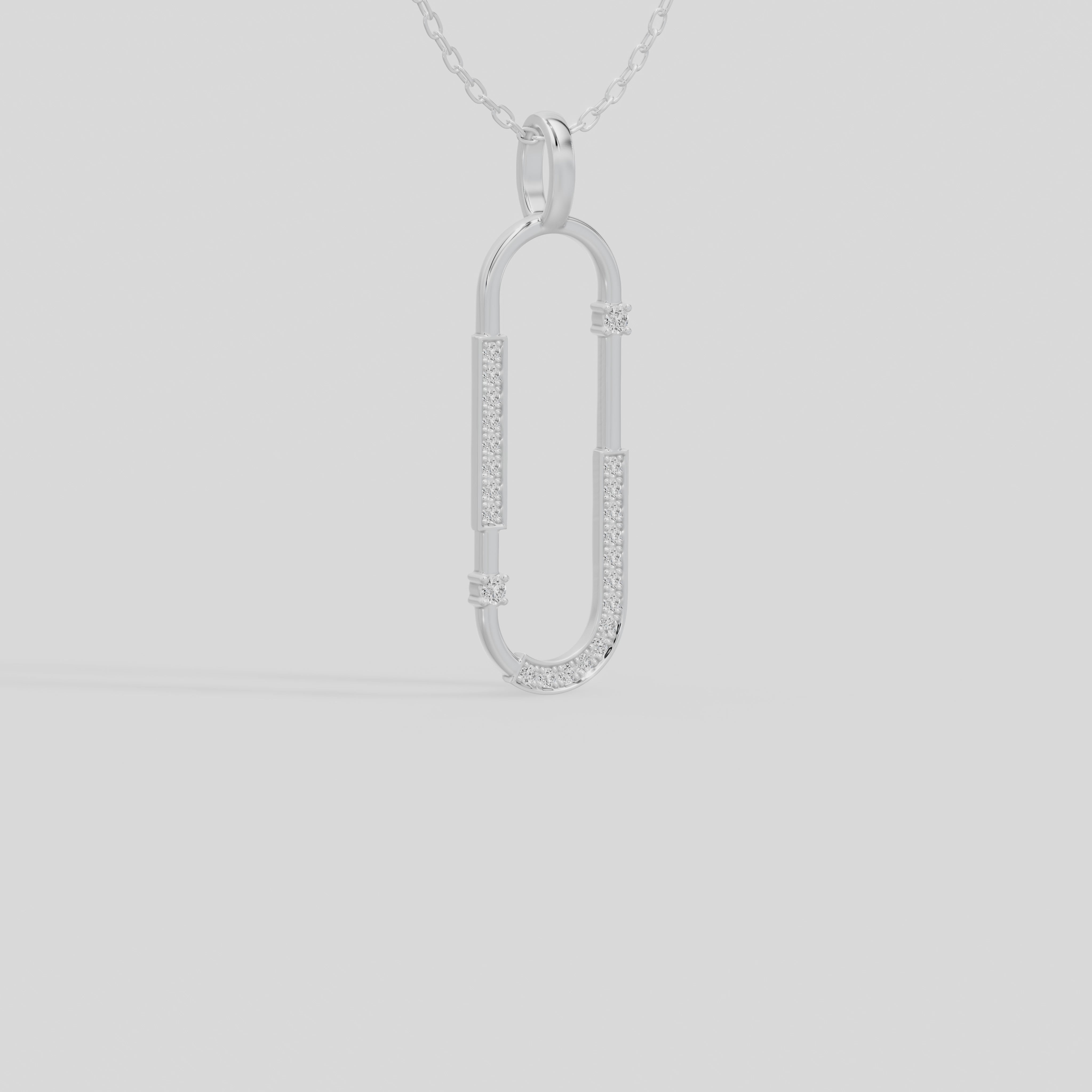 Relay Vertical- Lab Diamond Pendant