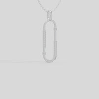 Relay Vertical- Lab Diamond Pendant