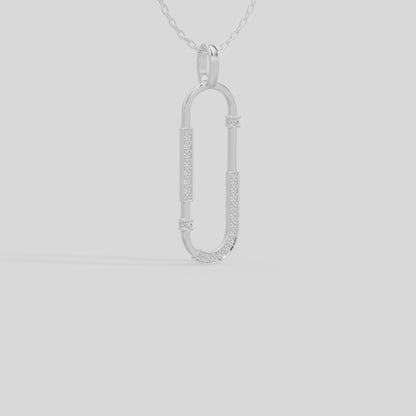 Relay Vertical- Lab Diamond Pendant