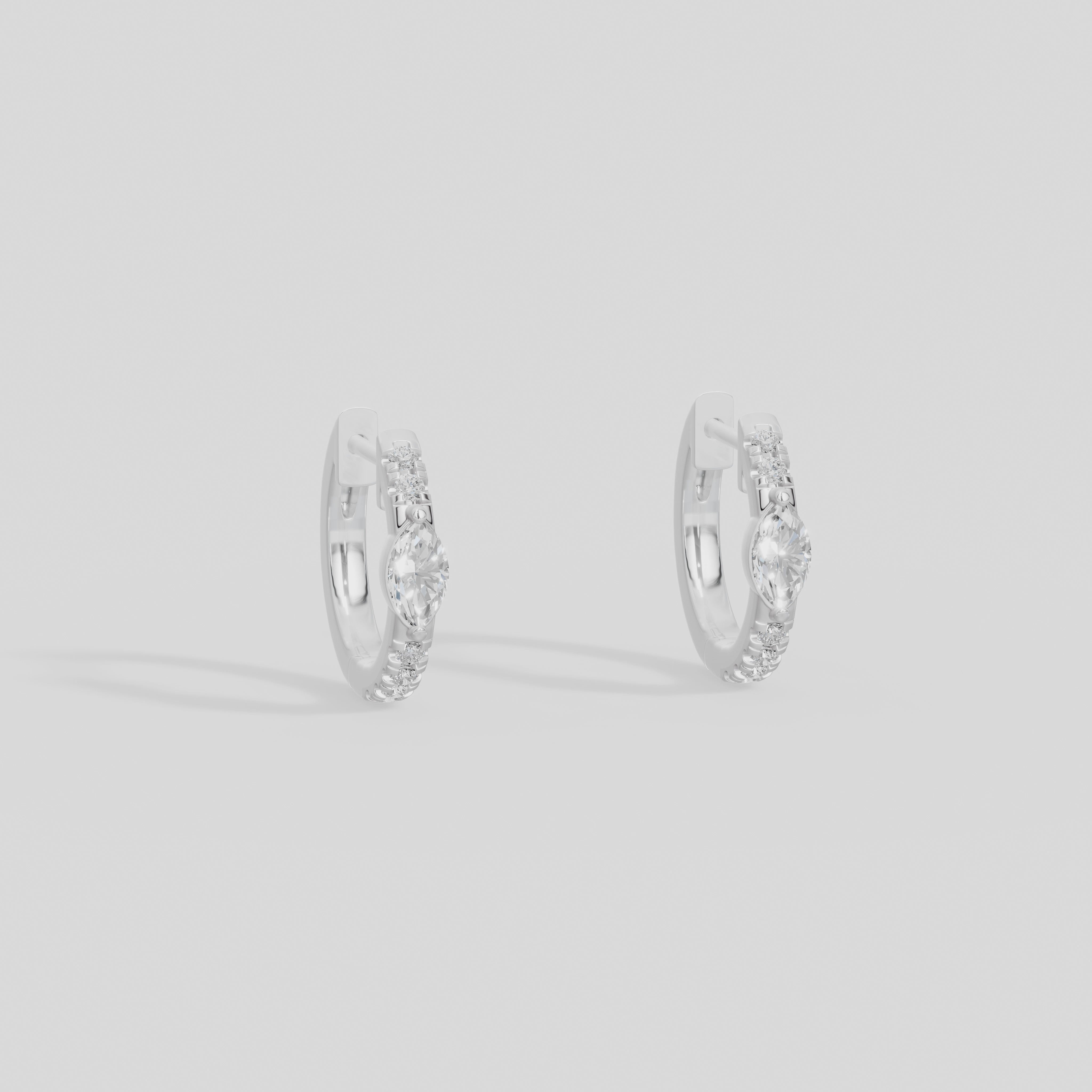 Amara Hoop Lab Diamond Earrings