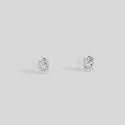 Auri Softly Oval Stud Lab Diamond Earrings