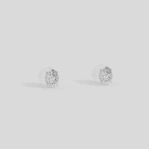 Auri Softly Oval Stud Lab Diamond Earrings