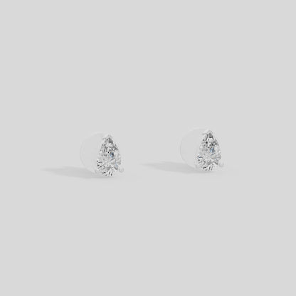 Elin Pear Stud Lab Diamond Earrings