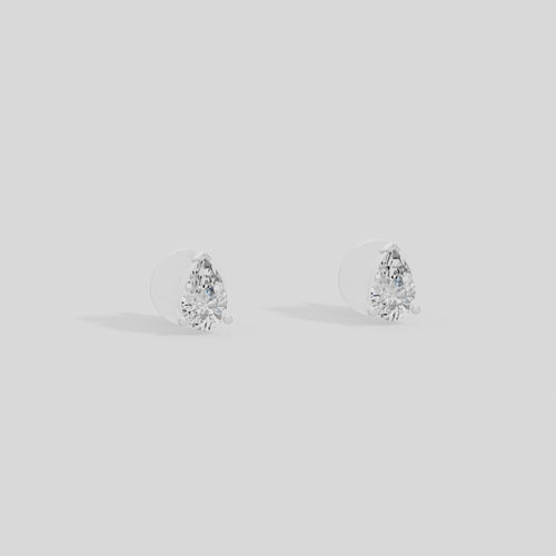 Elin Pear Stud Lab Diamond Earrings
