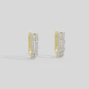 Bolt - Lab Diamond Hoop Earrings