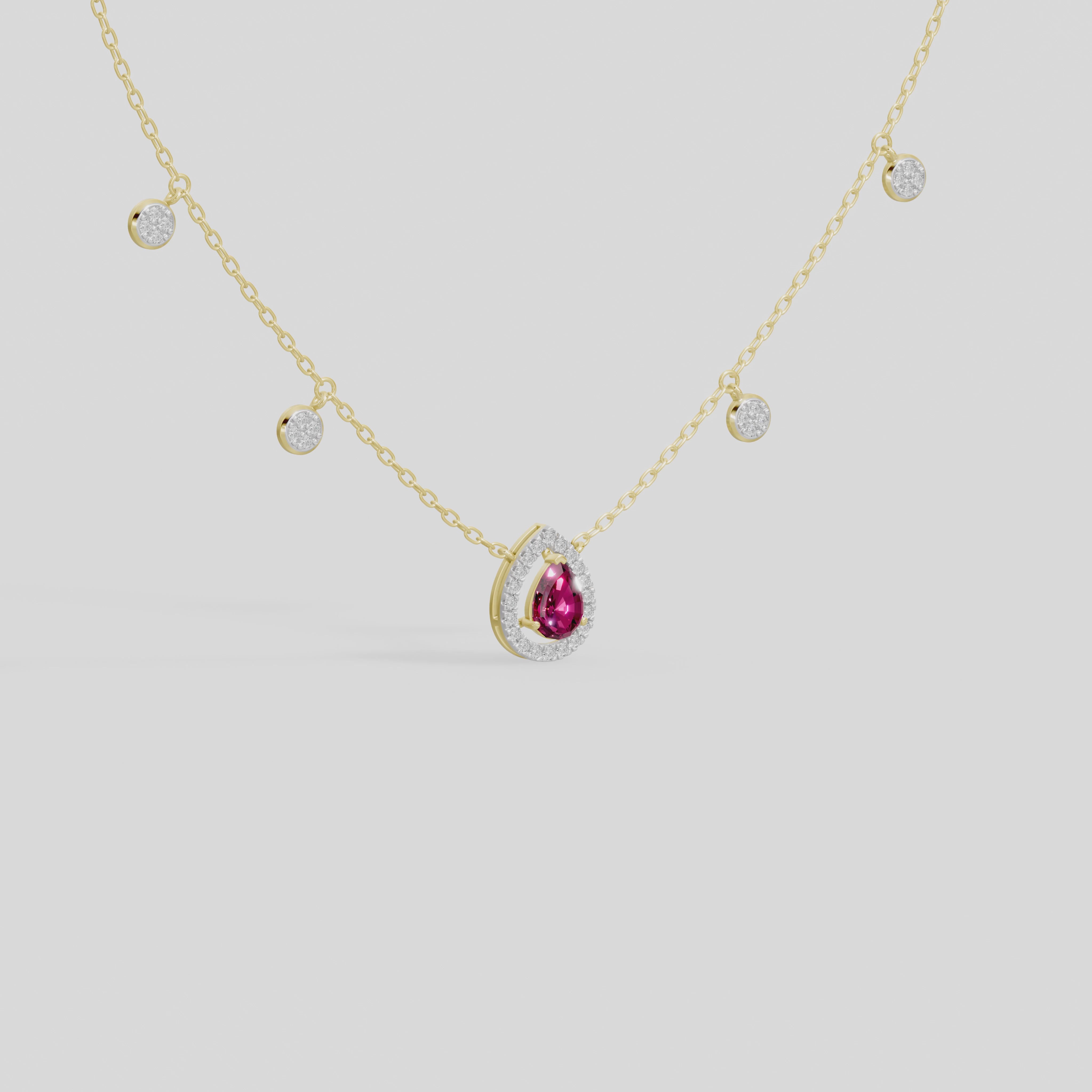 RubyDew Layered - Lab Diamond Necklace