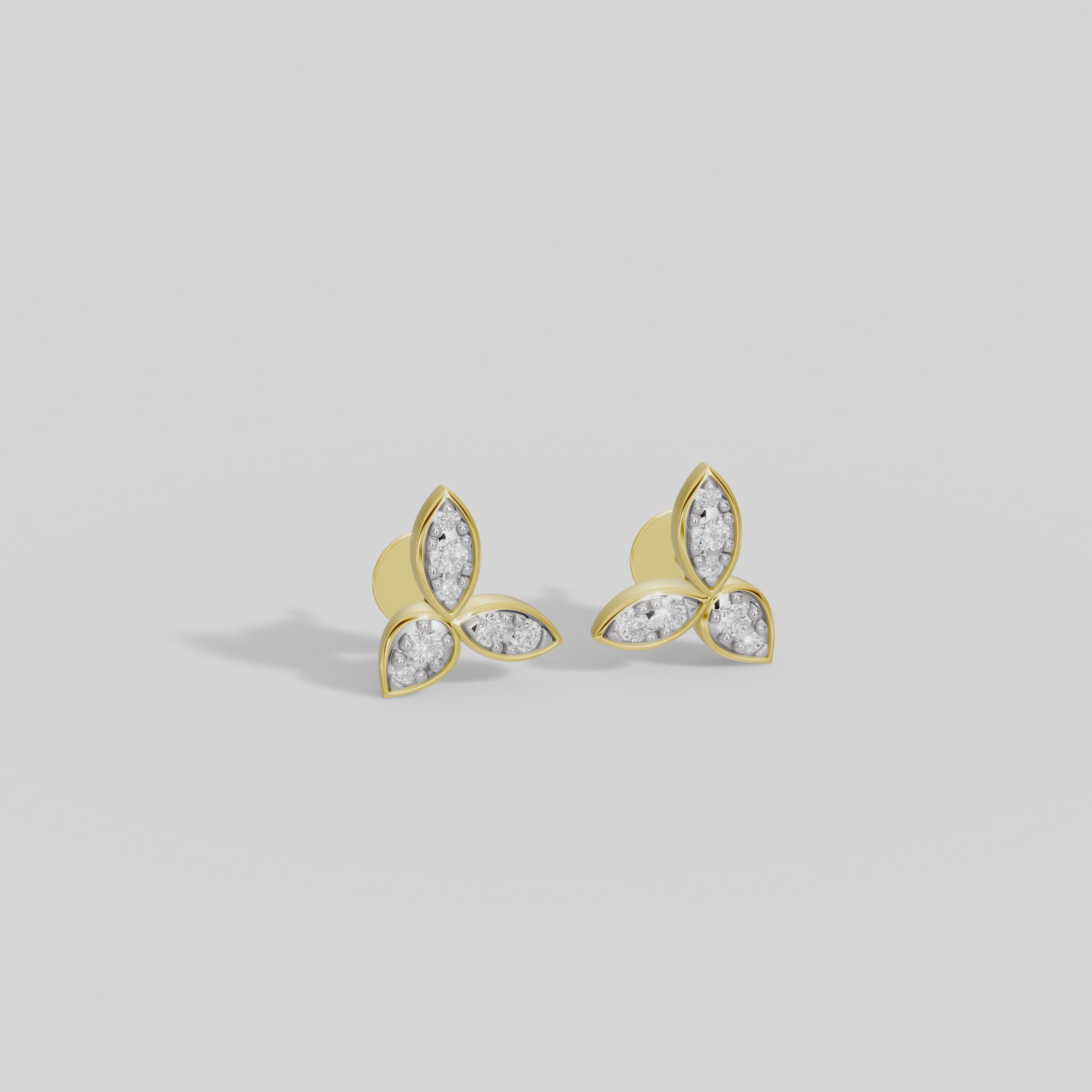 Trillium Gold earrings