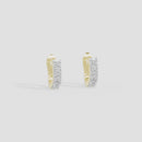 Livia Curved hoop Lab Diamond Earrings